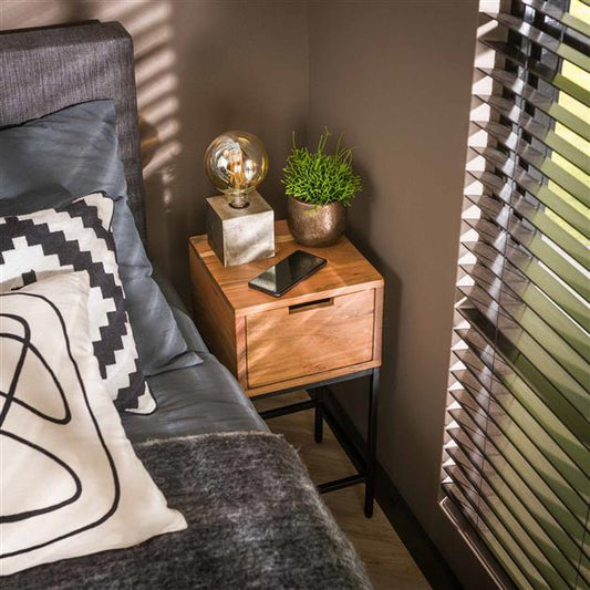Nachtkastje XS flat / Massief acacia naturel