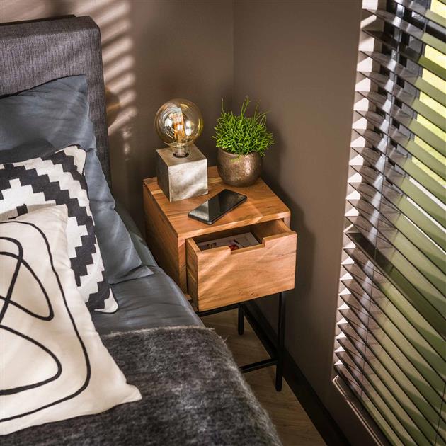 Nachtkastje XS flat / Massief acacia naturel