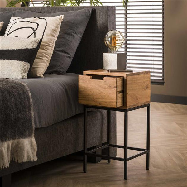 Nachtkastje XS flat / Massief acacia naturel