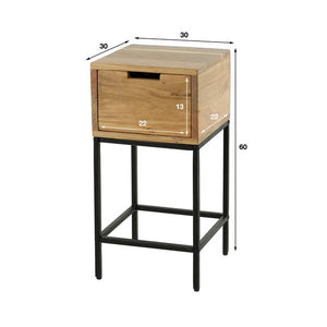 Nachtkastje XS flat / Massief acacia naturel