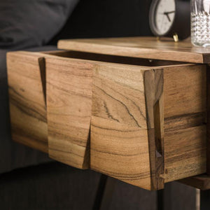 Nachtkastje Demn / Massief acacia naturel