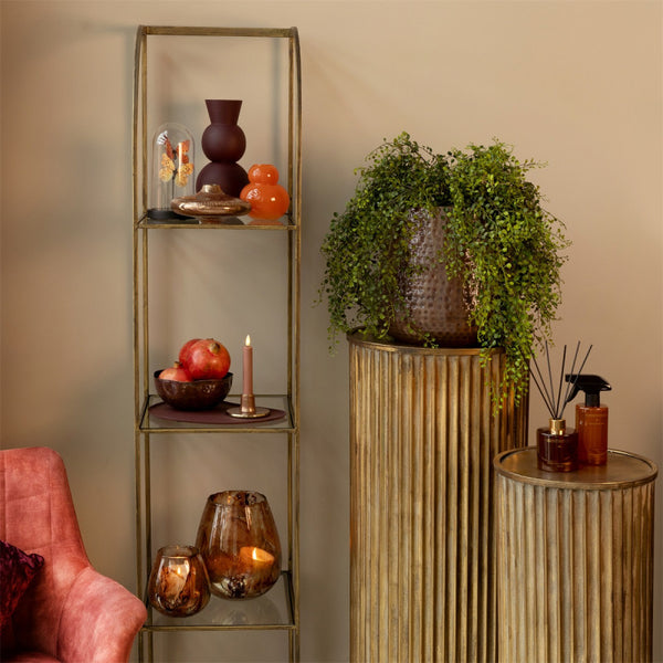 2 stuks LED Dinerkaars rustiek roze - 15 cm hoog + afstandsbediening (Countryfield)