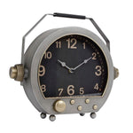Tafelklok radio oud zilver 34x10x29,5 cm (magazijn opruiming)