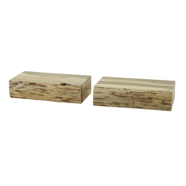 Nachtkastje 1L set/2 tree L / Massief acacia naturel