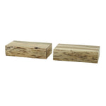 Nachtkastje 1L set/2 tree L / Massief acacia naturel