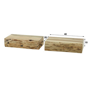 Nachtkastje 1L set/2 tree L / Massief acacia naturel
