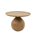 Salontafel massieve voet rond / Massief acacia naturel