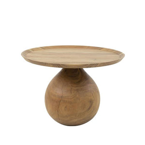 Salontafel massieve voet rond / Massief acacia naturel