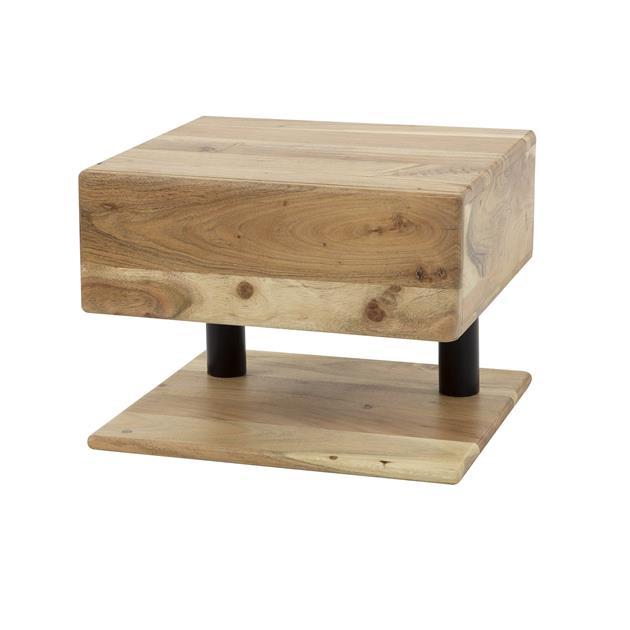 Nachtkastje 1L shelve / Massief acacia naturel