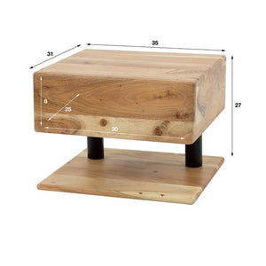 Nachtkastje 1L shelve / Massief acacia naturel