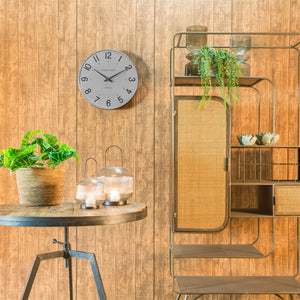 Thomas Kent wandklok "Greenwich" AM  rond Wit/Zilver - Ø40 CM