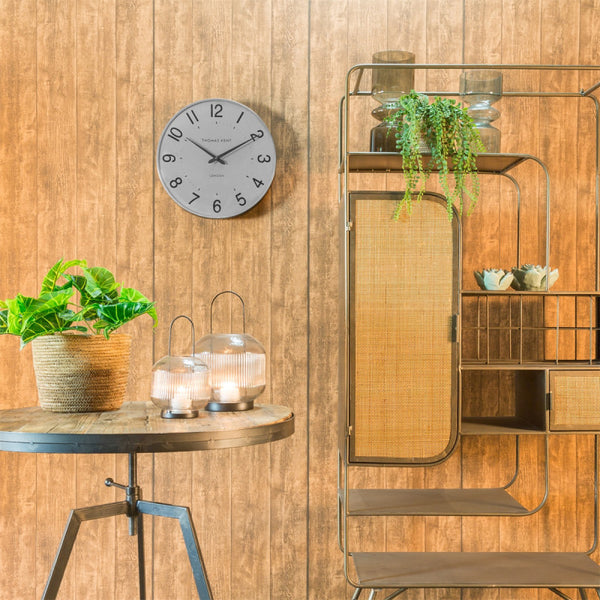 Thomas Kent wandklok "Greenwich" AM  rond Wit/Zilver - Ø40 CM