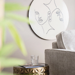 By-Boo wanddecoratie Abstract 45 cm kleur clay (Magazijn sale)