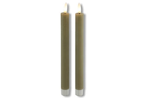 2 stuks LED Dinerkaars rustiek beige - 24 cm hoog + afstandsbediening (Countryfield)