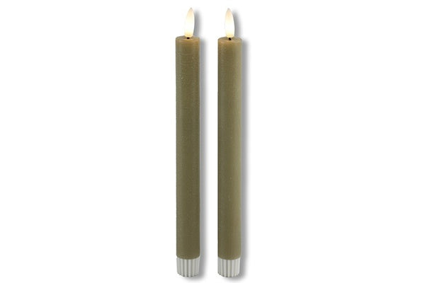 2 stuks LED Dinerkaars rustiek beige - 24 cm hoog + afstandsbediening (Countryfield)