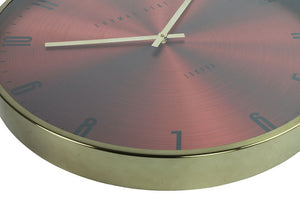 Thomas Kent wandklok "Jewel" rond koper/goud/rood  - Ø53 CM