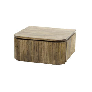 Nachtkastje hangend 1L wave / Massief mango zandkleur