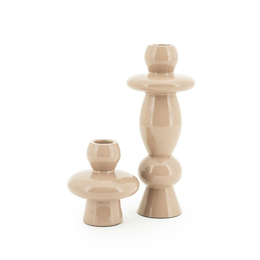 Kaarsenhouder Barolo (set of 2)  By-Boo - Oud roze (Magazijn sale)