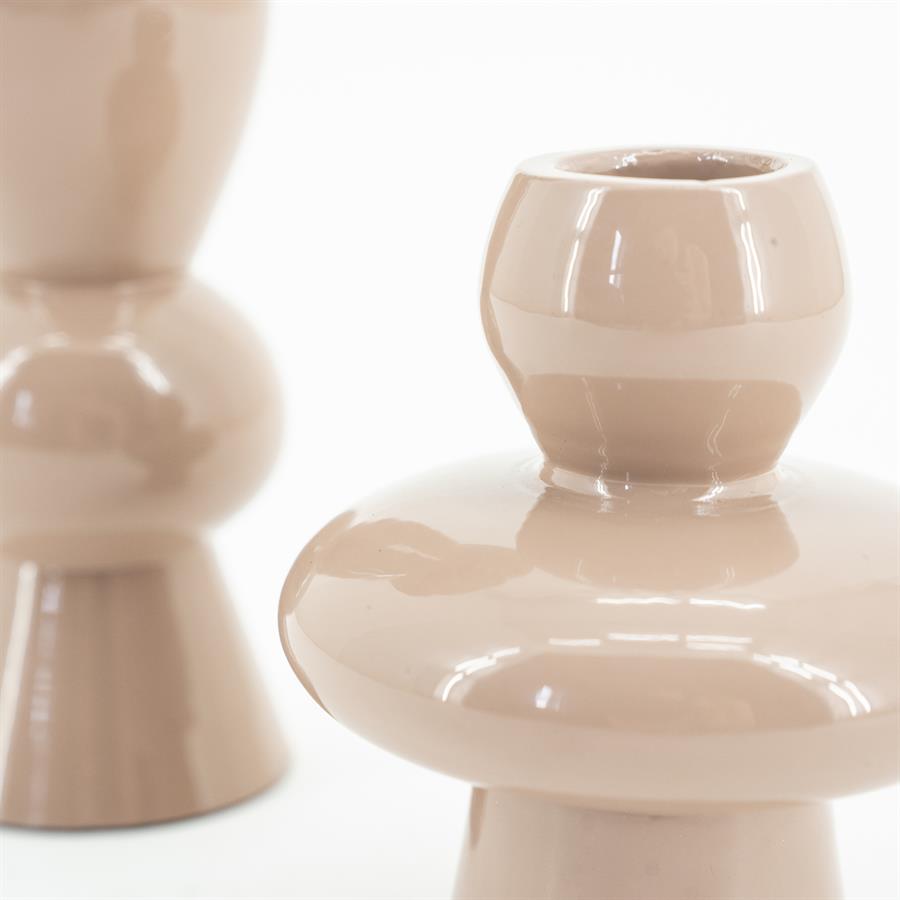 Kaarsenhouder Barolo (set of 2)  By-Boo - Oud roze (Magazijn sale)