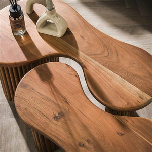 Salontafel set/2 fuse / Massief acacia naturel