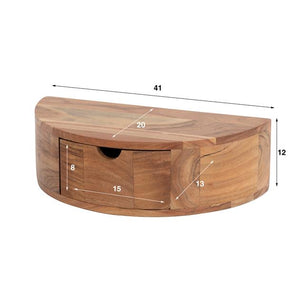 Nachtkastje 1L curve / Massief acacia naturel