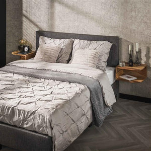 Nachtkastje set/2 corner open vak / Massief acacia naturel