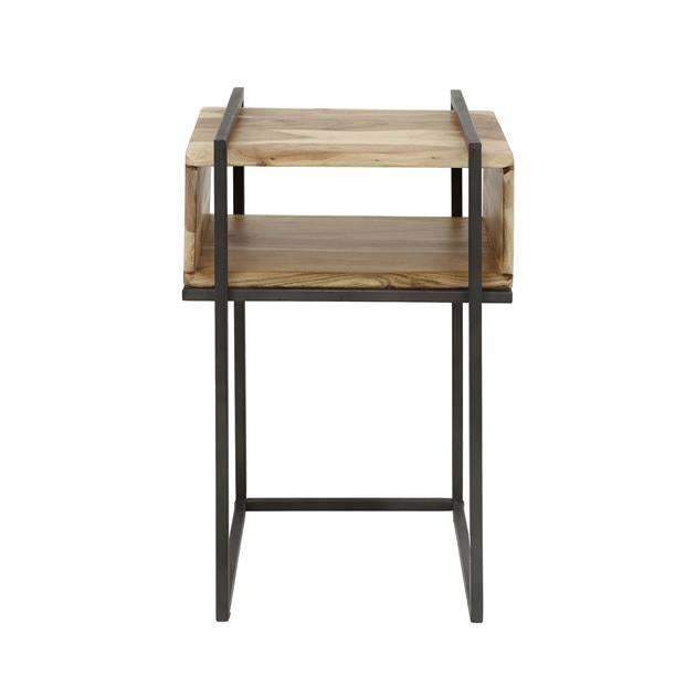 Nachtkastje open vak edge / Massief acacia naturel