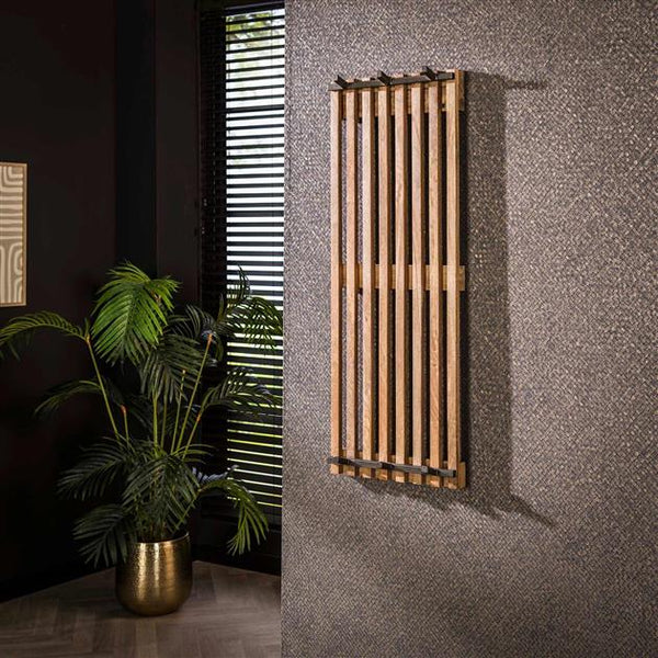 Kapstok tweak 2x3 haken hoog / Massief mango zandkleur