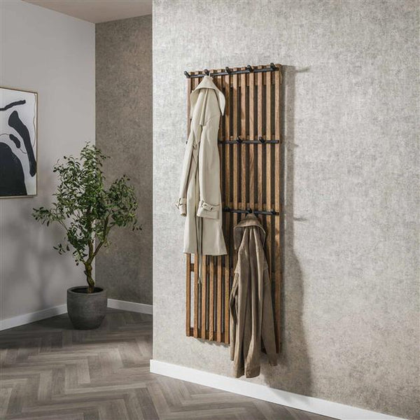 Kapstokrek 14 haken tweak / Massief mango zandkleur