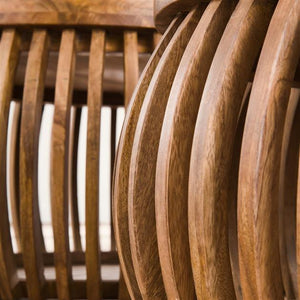 Salontafelset tweak curve Ø80/Ø60 / Massief mango zandkleur