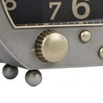 Tafelklok radio oud zilver 34x10x29,5 cm (magazijn opruiming)