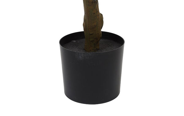 Kunst plant Citrus limon in pot groen/geel - 210 cm hoog