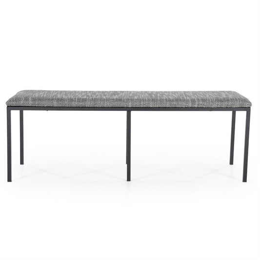 Bankje Lass By-Boo - Antraciet stof 135x45x47 cm