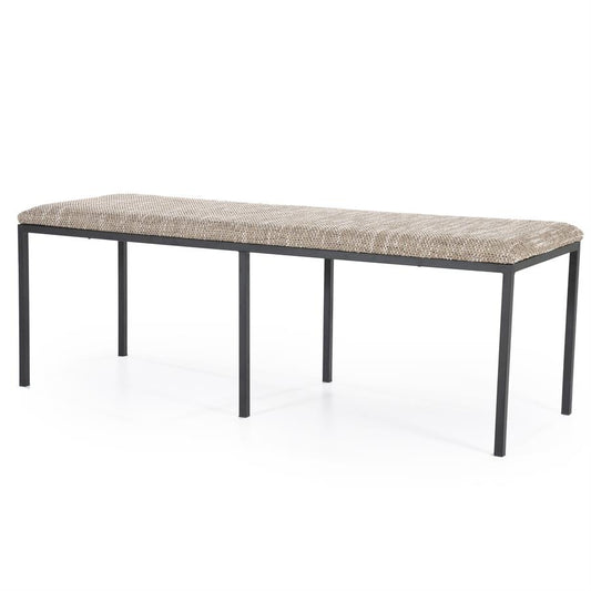 Bankje Lass By-Boo - Bruine stof 135x45x47 cm
