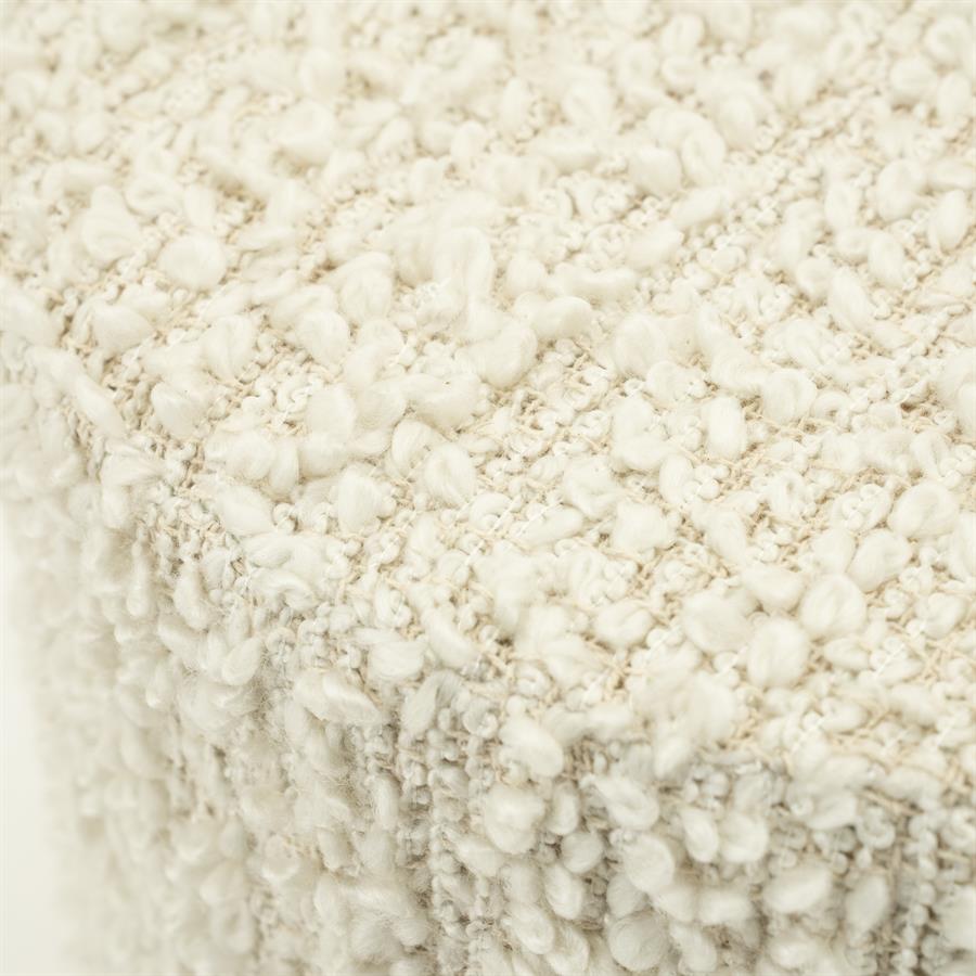 Poef/stoel Vista By-Boo Small - Off white stof 40x40 cm