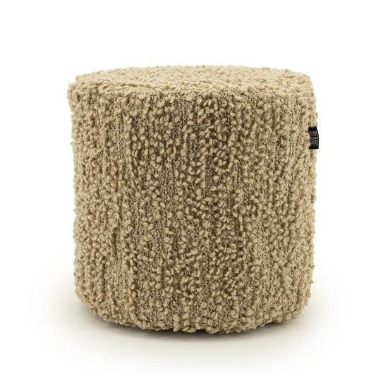 Poef/stoel Vista By-Boo Small - Beige stof 40x40 cm