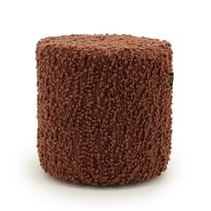 Poef/stoel Vista By-Boo Small - Terracotta stof 40x40 cm