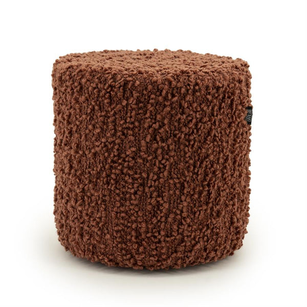 Poef/stoel Vista By-Boo Small - Terracotta stof 40x40 cm