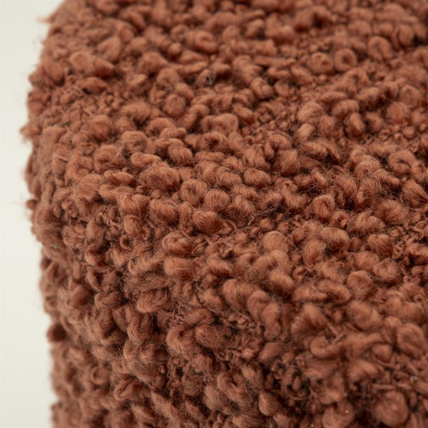 Poef/stoel Vista By-Boo Small - Terracotta stof 40x40 cm