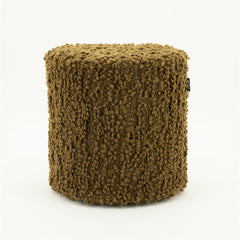 Poef/stoel Vista By-Boo Small - Mosterd stof 40x40 cm