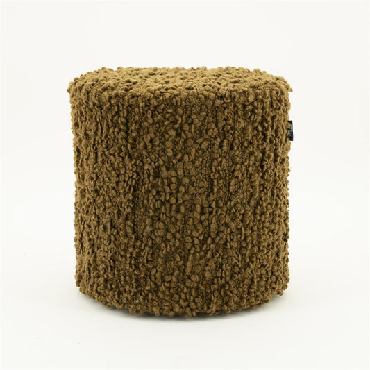 Poef/stoel Vista By-Boo Small - Mosterd stof 40x40 cm