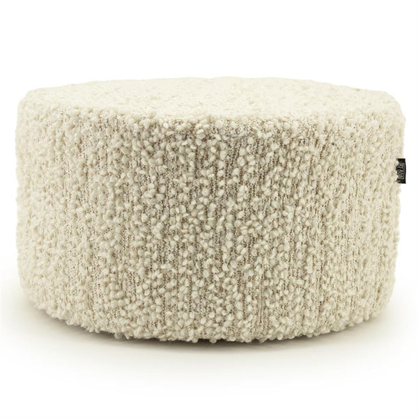 Poef/stoel Vista By-Boo Large - Off white stof 60x32 cm
