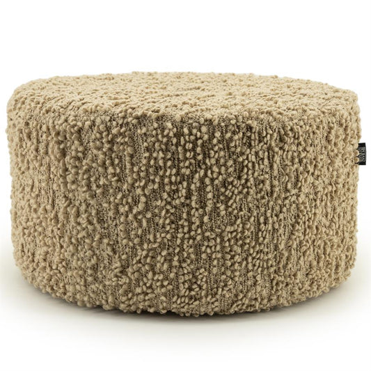 Poef/stoel Vista By-Boo Large - Beige stof 60x32 cm