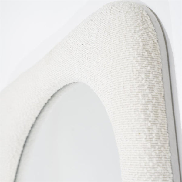 Vloerspiegel Evol By-Boo- Witte teddy stof 180 cm hoog