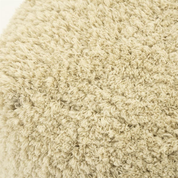 Poef Fez By-Boo vierkant - Naturel/beige stof 60x60x35 cm