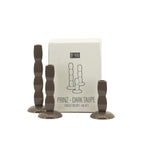 Kaarsenhouder set Prinz 3-delig By-Boo - Donker taupe (Magazijn sale)