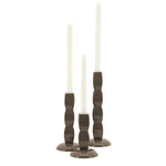 Kaarsenhouder set Prinz 3-delig By-Boo - Donker taupe (Magazijn sale)
