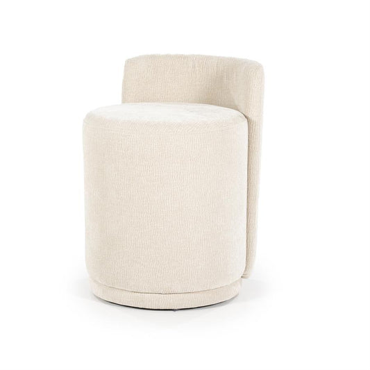 Poef/ bijzet stoel Marque By-Boo - Beige stof