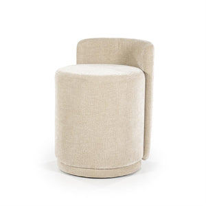 Poef/ bijzet stoel Marque By-Boo - Taupe stof