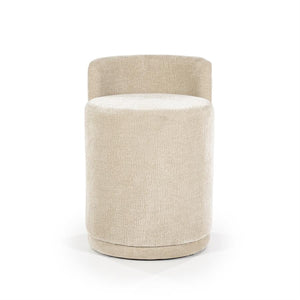 Poef/ bijzet stoel Marque By-Boo - Taupe stof